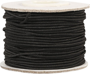 Creativ company elastiek dikte 1mm zwart, 25m
