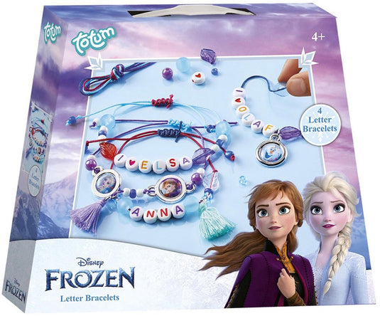 Totum disney frozen 4 letter armbandjes maken knutselpakket sieraden set vriendschaps armbandjes speelgoed meisjes met anna en elsa cadeautip knutselen