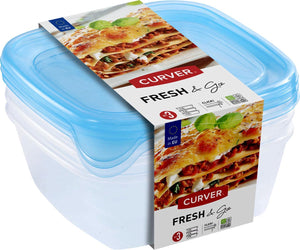 Curver fresh go verhouddoos 800ml set a 3 16x16xh11cm