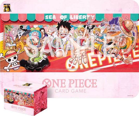 Bandai namco bandai one piece tcg 25th anniversary-playmat card case set (diversen) nieuw