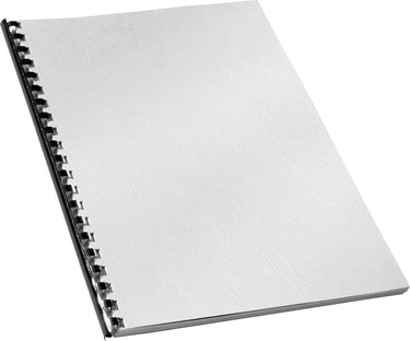 Gbc inbindkaft leathergrain 250micron wit