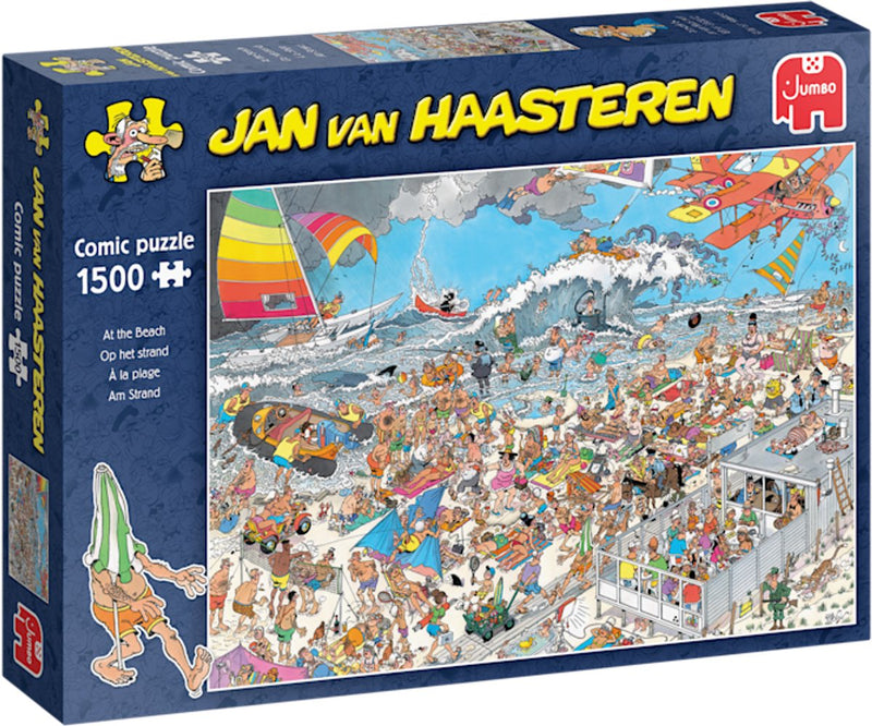 Afbeelding laden in galerijviewer, Jan van haasteren legpuzzel - op het strand 1500st.
