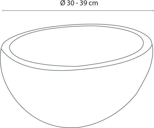 Differnz nusa waskom - riviersteen - ã˜ 30-39 cm