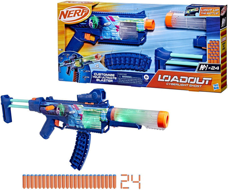 ギャラリービューアに画像をロードする, Nerf loadout cyberlight ghost blaster voor foamdarts en 24 n1-darts
