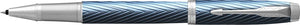 Parker im premium rollerballpen | blauwgrijs met chroomdetail | fijne penpunt met zwarte inkt navulling | geschenkdoos