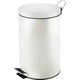 V-part - pedaalemmer 12 liter - steel - wit - prullenbak
