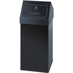 Prullenbak dutchdesign 31004812 gepoedercoat aluminium zwart