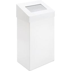 Push prullenbak dutchdesign 31021833 gepoedercoat aluminium wit