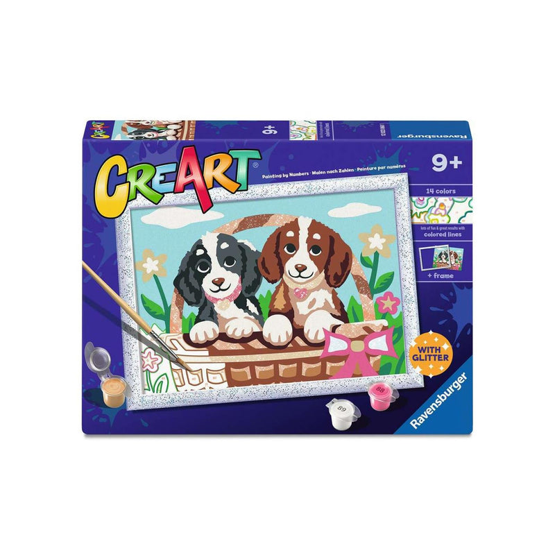 Load image into Gallery viewer, Ravensburger creart honden in een mandje
