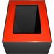 V-part deksel 31191185 gegalvaniseerd staal, gepoedercoat rood
