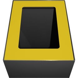V-part deksel 31191208 gegalvaniseerd staal, gepoedercoat geel
