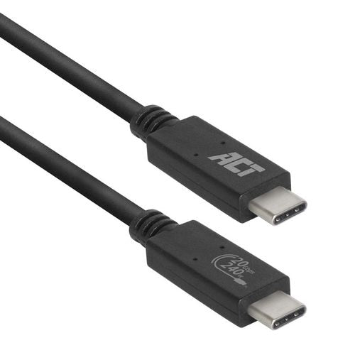 Usb-c-kabel act ac7431 zwart 1 m