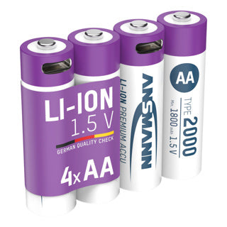 Afbeelding laden in galerijviewer, Abi usb oplaadbare batterijen aa met oplaadkabel
