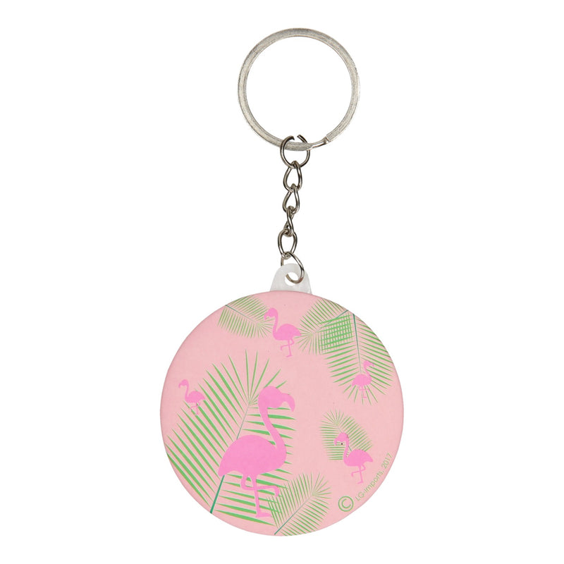 Load image into Gallery viewer, Lg-imports sleutelhanger flamingo met spiegeltje

