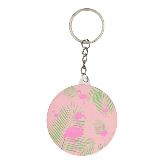 Lg-imports sleutelhanger flamingo met spiegeltje