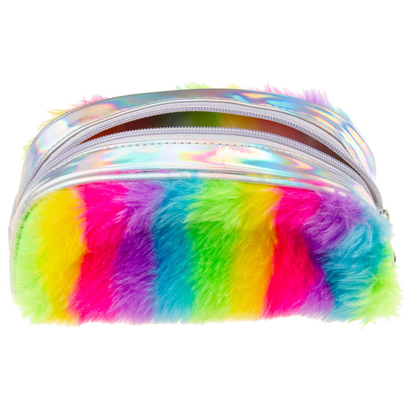Load image into Gallery viewer, Duckiez fluffy etui regenboog
