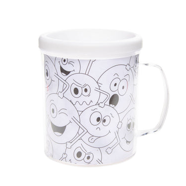 Duckiez kleur je eigen beker smiley 10 cm | 24 stuks