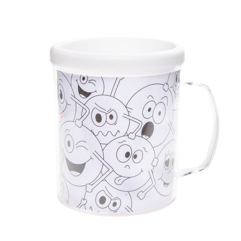 Load image into Gallery viewer, Duckiez kleur je eigen beker smiley 10 cm | 24 stuks
