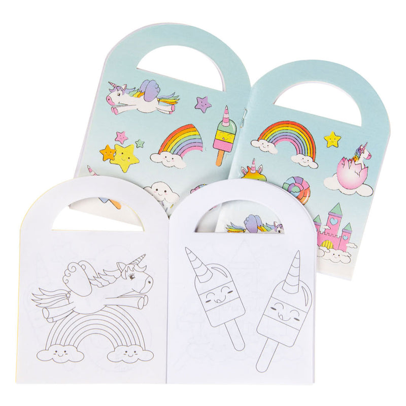 Load image into Gallery viewer, Duckiez kleurboekje met stickers eenhoorn
