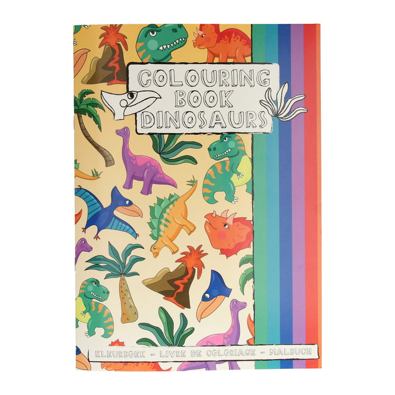 Load image into Gallery viewer, Duckiez kleurboek met stickervel dinosaurus
