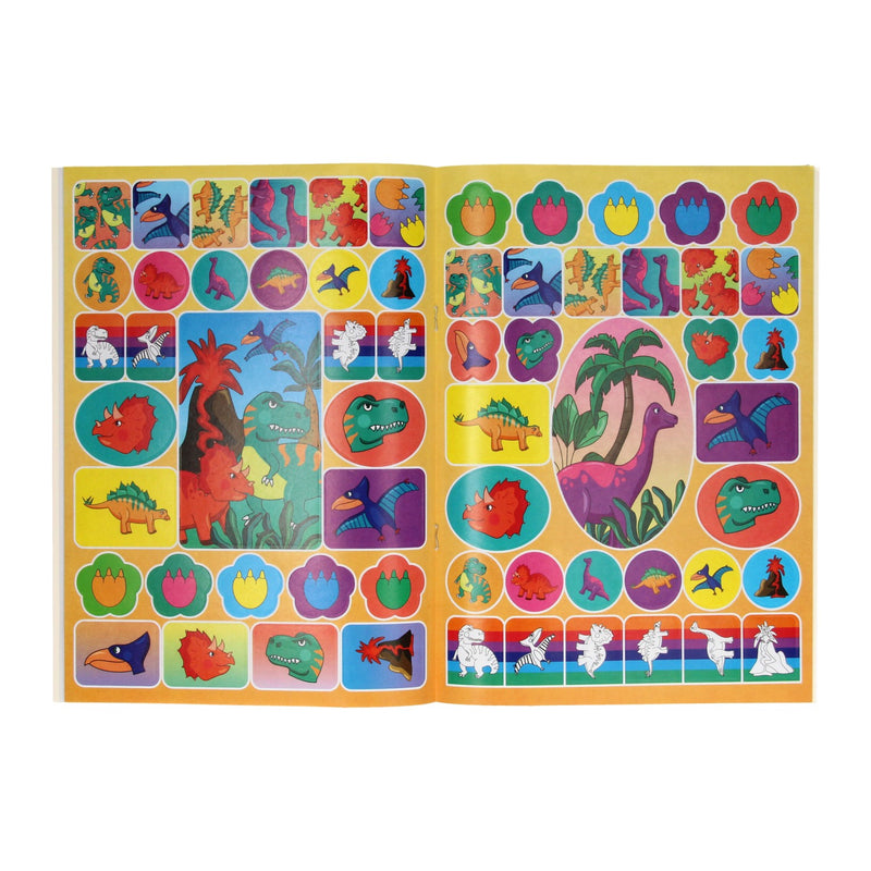 Load image into Gallery viewer, Duckiez kleurboek met stickervel dinosaurus

