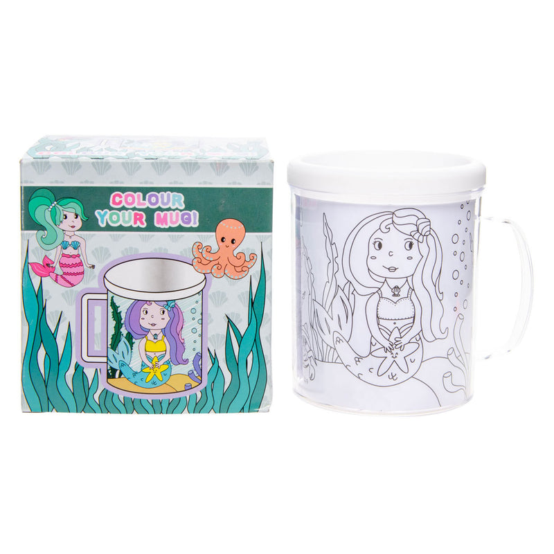 Load image into Gallery viewer, Kleur je eigen Beker Zeemeermin
