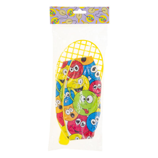 Duckiez racket met tapbal lachgezicht