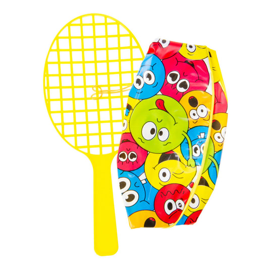 Duckiez racket met tapbal lachgezicht
