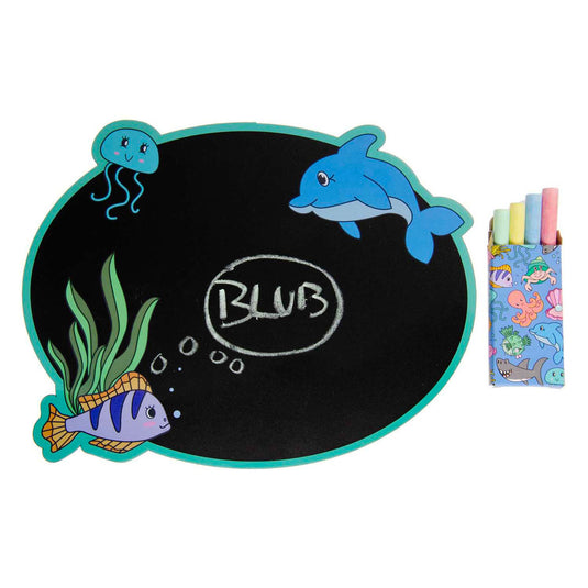 Duckiez krijtbordje met krijt - onderwater wereld