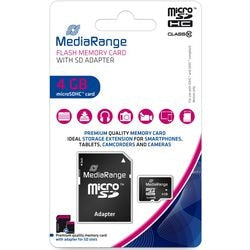 Microsdhc-kaart mediarange 4 gb mr956 zwart