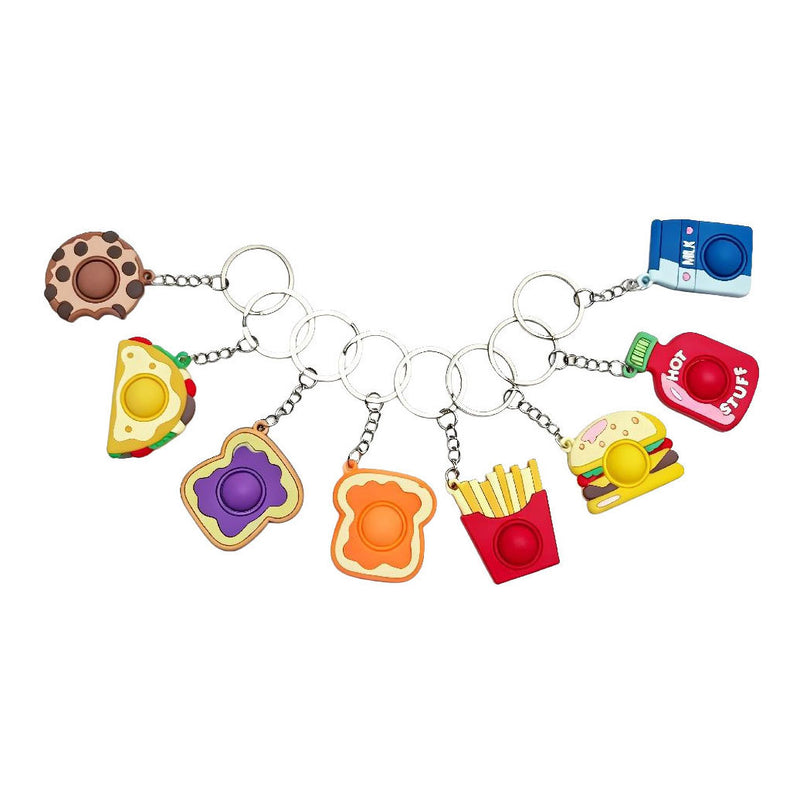 Chargez l'image dans la visionneuse de la galerie, Duckiez sleutelhanger pop it food thema
