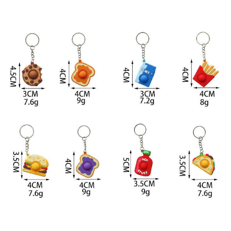 Chargez l'image dans la visionneuse de la galerie, Duckiez sleutelhanger pop it food thema
