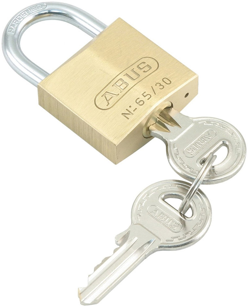 Chargez l'image dans la visionneuse de la galerie, Abus Messing hangslot 65 50mm Goud - 7 cm
