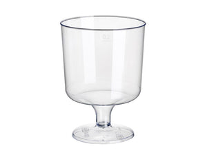 Papstar plastic wijnglazen met voet 200ml ø7,2x10cm glashelder gemaakt van recyclebaar ps