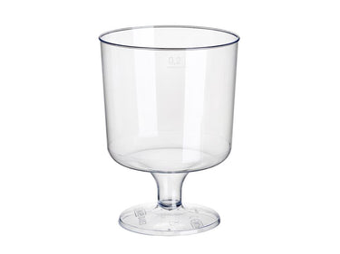 Papstar plastic wijnglazen met voet 200ml ø7,2x10cm glashelder gemaakt van recyclebaar ps