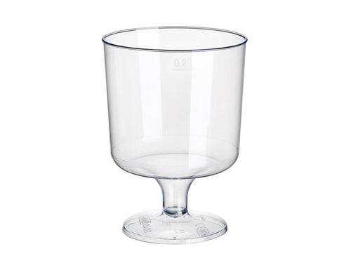 Papstar rode wijnglazen 200ml helder ps 10st