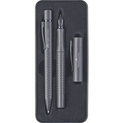Balpen en vulpen faber-castell grip gift box zwart