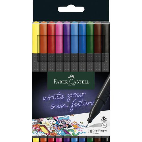 Fineliner faber-castell grip grijs