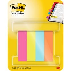 Post-it indexen papier 670-4-pop blauw, groen, oranje, roze