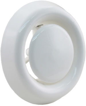 Starx afzuigventiel rond - wit - kunststof - met klemmen - diameter 125 mm
