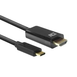 Act usb-c naar hdmi kabel zwart ac7315