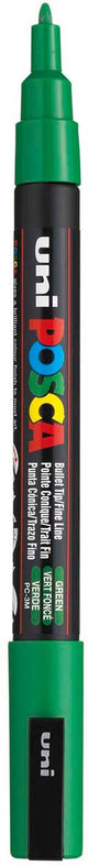 Uni posca pc3m verfmarker donkergroen - ronde punt tot 1,3 mm