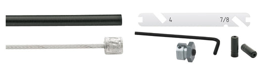 Cordo kabelset kabelset versteller nexus 4 7 8 speed zilver 170cm 225cm rvs