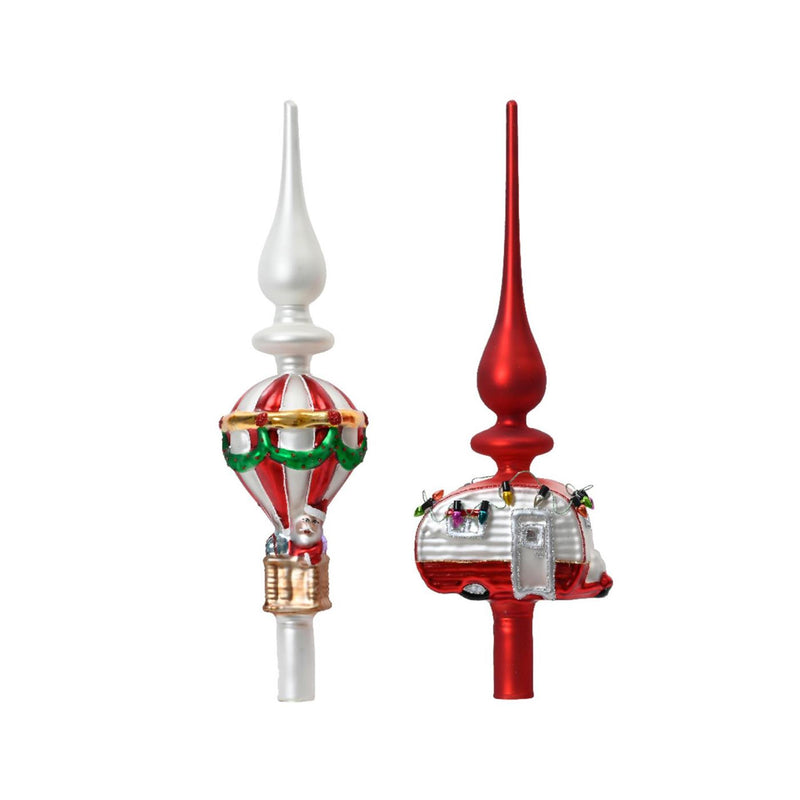 Cargue la imagen en el visor de la galería, Decoris piek heteluchtballon caravan van glas 31cm
