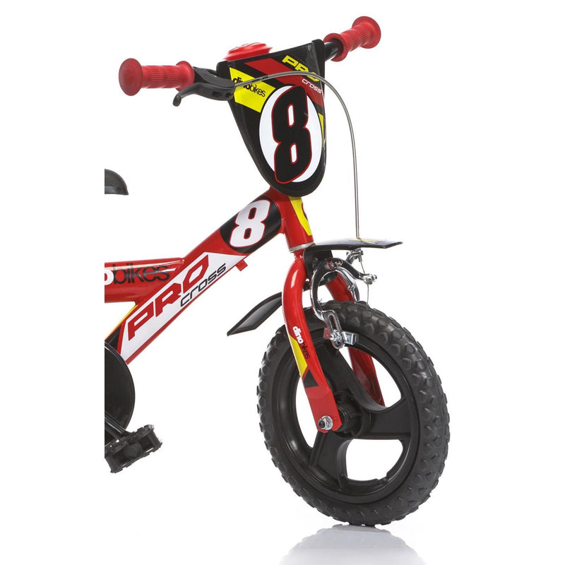 Afbeelding laden in galerijviewer, Dino bikes dino jongensfiets pro cross 12 inch rood zwart
