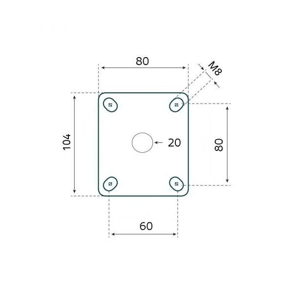 Load image into Gallery viewer, Tarsus zwenkwiel 125 mm. wit
