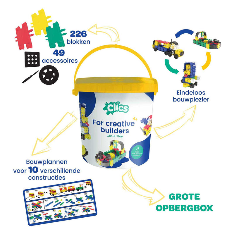 Load image into Gallery viewer, Clics Bouwblokken Bouwset 10in1
