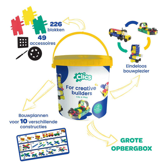Clics Bouwblokken Bouwset 10in1