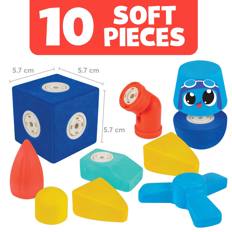 Load image into Gallery viewer, Blockaroo magnetische foam blokken vliegtuig box, 10dlg.
