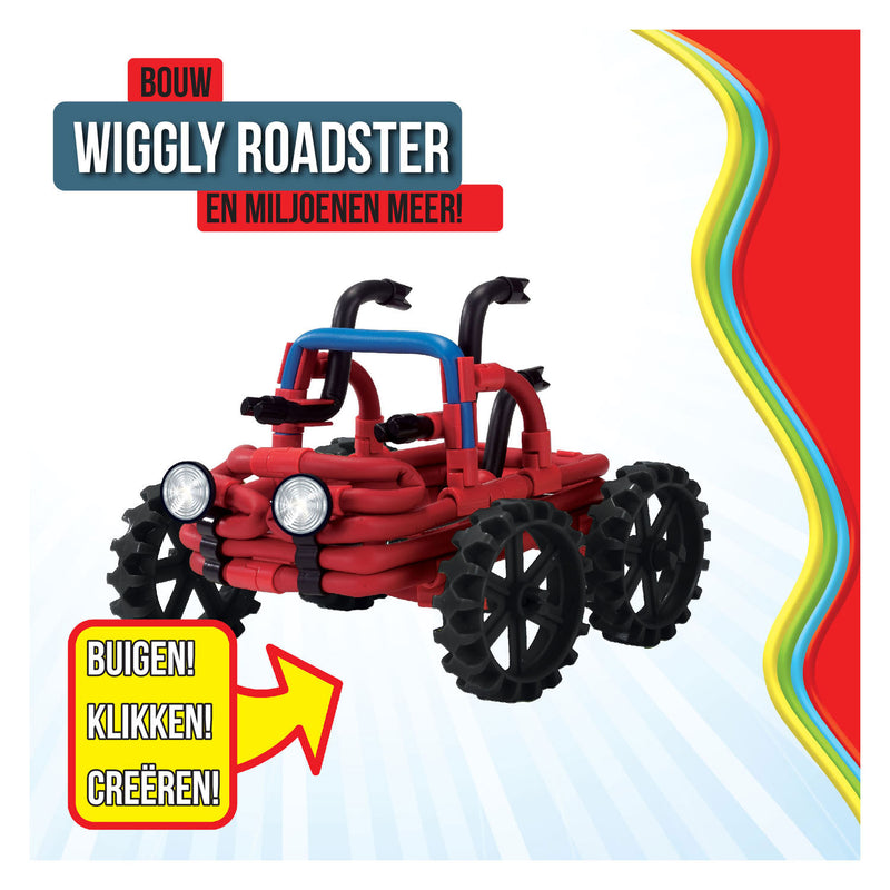 Load image into Gallery viewer, Clics spaghetteez wiggly roadsters flexibele bouwstaafjes, 46dlg.
